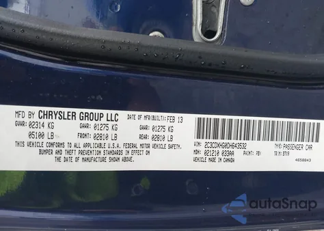 2013 Dodge Charger Sxt из США, поврежденный, VIN 2C3CDXHG0DH643532